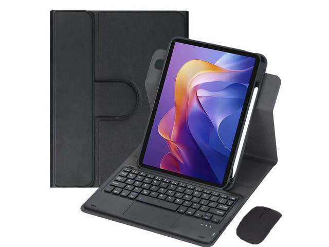 360Â° Rotating Keyboard Case for Xiaomi Redmi Pad 2 11 Inch 2025, Detachable Rechargeable English Keyboard with Trackpad, Built-in Pencil Holder,...