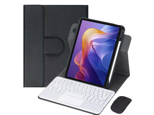 360° Rotating Keyboard Case for Xiaomi Redmi Pad 2 11 Inch 2025, Detachable Rechargeable English Keyboard with Trackpad, Built-in Pencil Holder,...