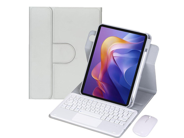 360Â° Rotating Keyboard Case for Xiaomi Redmi Pad 2 11 Inch 2025, Detachable Rechargeable English Keyboard with Trackpad, Built-in Pencil Holder,...