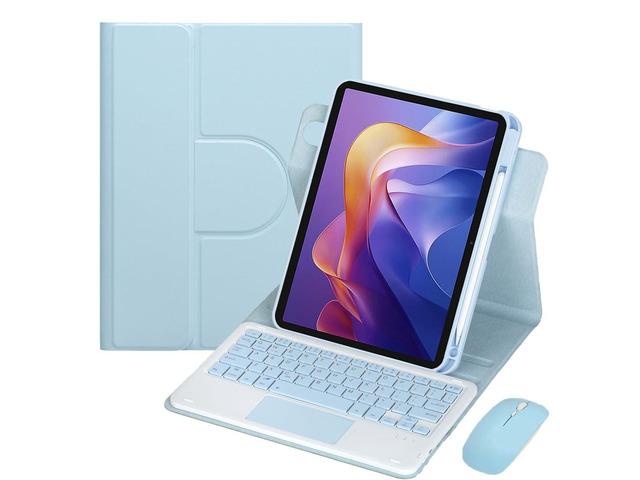 360Â° Rotating Keyboard Case for Xiaomi Redmi Pad 2 11 Inch 2025, Detachable Rechargeable English Keyboard with Trackpad, Built-in Pencil Holder,...