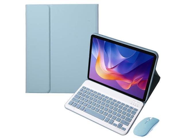 Detachable Rechargeable Stand Keyboard Case with English Keyboard & Mouse for 11 Inch Xiaomi Redmi Pad 2 2025, Misty Blue