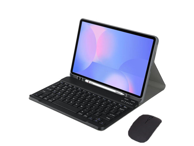 Detachable Rechargeable Wireless Bluetooth Keyboard & Mouse Stand Case with Pencil Slot for 13.1 inch Samsung Galaxy Tab S10 FE+ / S10 FE Plus...