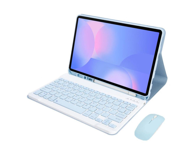 Detachable Rechargeable Wireless Bluetooth Keyboard & Mouse Stand Case with Pencil Slot for 13.1 inch Samsung Galaxy Tab S10 FE+ / S10 FE Plus...