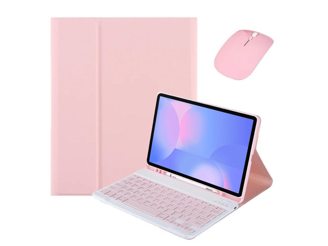 Detachable Rechargeable Wireless Bluetooth Keyboard & Mouse Stand Case with Pencil Slot for 13.1 inch Samsung Galaxy Tab S10 FE+ / S10 FE Plus...