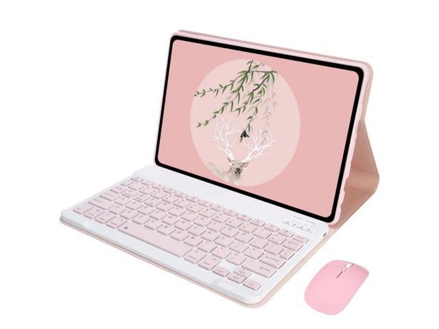 Ultra-Slim Detachable Bluetooth Keyboard & Mouse Combo Stand Case, US Layout Protective Cover for 11 Inch 2023 Tablet SEPink
