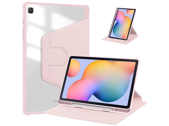 360° Rotatable Hard Clear Back Tablet Cover with Auto Sleep/Wake, Pencil Slot & Horizontal/Vertical Stand for 10.4-inch Samsung Galaxy Tab S6 Lite...