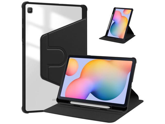 360° Rotatable Hard Clear Back Tablet Cover with Auto Sleep/Wake, Pencil Slot & Horizontal/Vertical Stand for 10.4-inch Samsung Galaxy Tab S6 Lite...