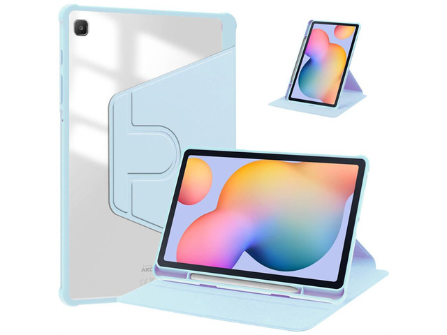 360Â° Rotatable Hard Clear Back Tablet Cover with Auto Sleep/Wake, Pencil Slot & Horizontal/Vertical Stand for 10.4-inch Samsung Galaxy Tab S6 Lite...