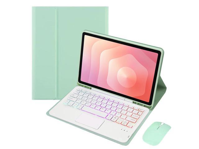 Rainbow Backlit Bluetooth Keyboard Case w/ Trackpad for Samsung Galaxy Tab A9+ 11' (SM-X210/SM-X216/SM-X218), Detachable Rechargeable Keyboard,...