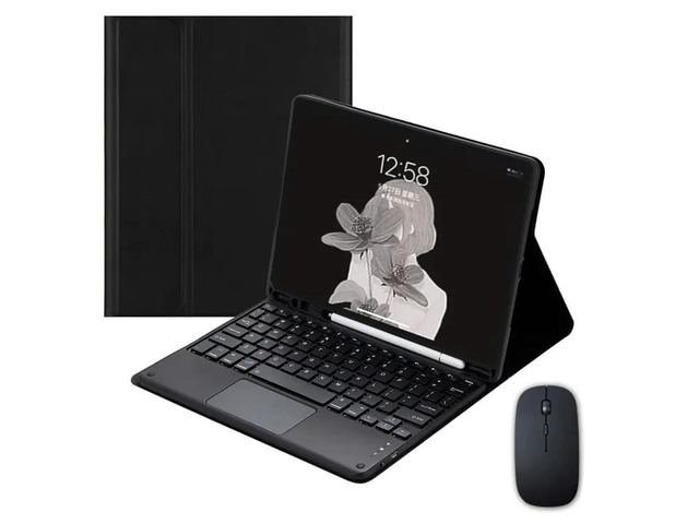 Detachable Rechargeable Bluetooth Keyboard Case with Trackpad for Samsung Galaxy Tab A8 10.5' (SMX200/X205/X207), English Layout, Horizontal Stand...