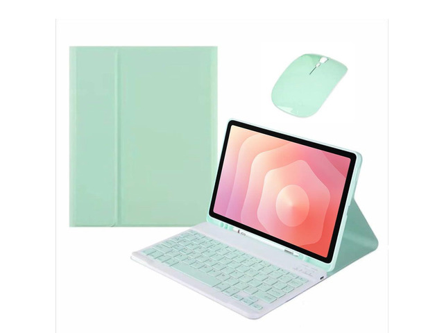 Keyboard Case for Samsung Tab S11 11' 2025 (SM-X730/X736B), Detachable Rechargeable Bluetooth English Keyboard with Pencil Holder & Stand, Mint