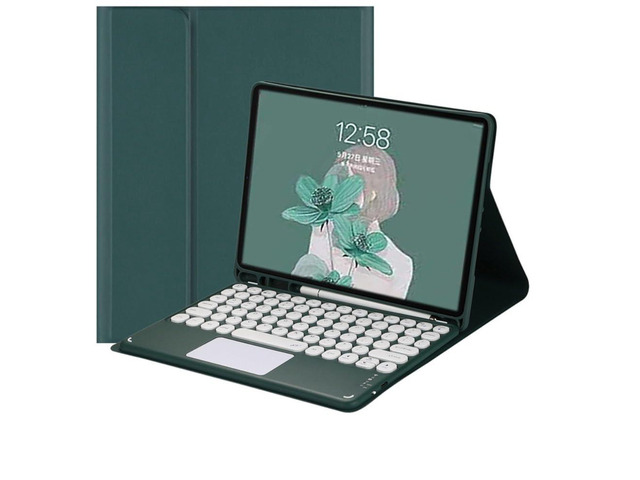 Trackpad Keyboard Case with Pen Holder for iPad 9.7' 5th/6th Gen 2017/2018, iPad Pro 9.7, iPad Air 2/Air(Green)