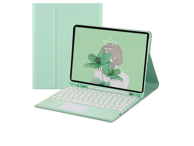 Trackpad Keyboard Case with Pen Holder for iPad 9.7' 5th/6th Gen 2017/2018, iPad Pro 9.7, iPad Air 2/Air (Mint )