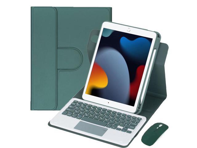 Detachable Rechargeable English Keyboard Folio with Trackpad & Pencil Slot, 360° Rotatable Cover Supports Horizontal & Vertical Viewing Compatible...