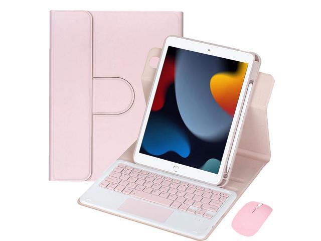 360 Rotating Keyboard Folio for iPad Air 3 2019 & iPad Pro 10.5', Detachable Rechargeable English Keyboard with Trackpad, Pencil Holder, Portrait...