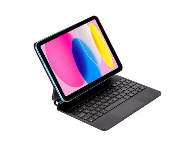 Magic Backlit Trackpad Keyboard Magnetic Case for iPad A16 2025 / iPad 11 Gen 11' A3355/A3356/A3354, Rechargeable US English Keypad(Black)