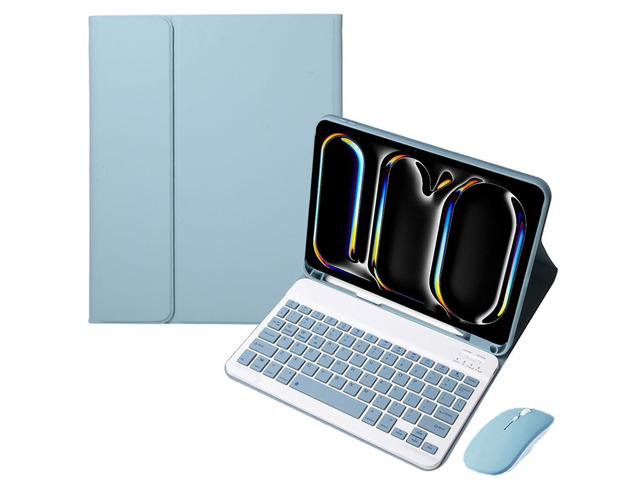 Detachable Bluetooth Keyboard and Mouse Combo with Pencil Slot Stand Compatible with iPad Pro 11' M5 2025 (A3358/A3359/A3357), English Layout...