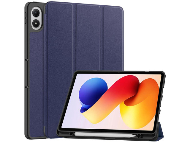 TPU Soft Protective Case with Pencil Slot, Magnetic Stand & Auto Sleep/Wake Compatible with Xiaomi Redmi Pad 2 Pro 12.1' 2025 (Blue)