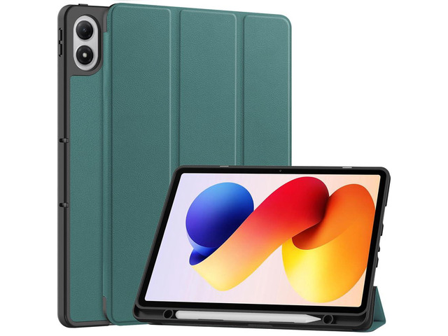 TPU Soft Protective Case with Pencil Slot, Magnetic Stand & Auto Sleep/Wake Compatible with Xiaomi Redmi Pad 2 Pro 12.1' 2025 (Green)