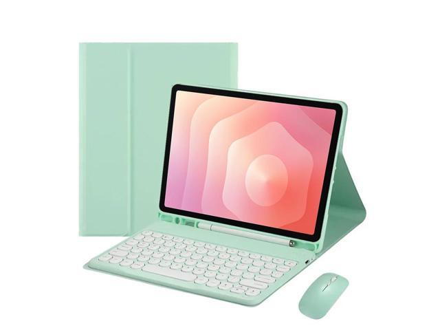 Detachable Round Key Bluetooth Keyboard Case for Samsung Galaxy Tab S11 11' (SM-X730/SM-X736B), Rechargeable US English Keyboard with Pencil Slot &...