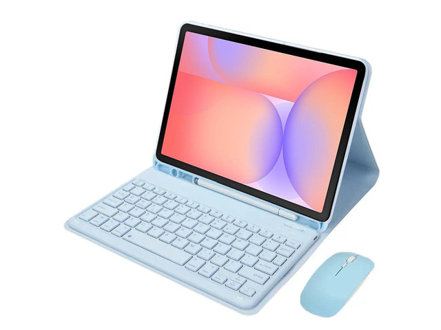 Detachable Rechargeable Bluetooth Keyboard Case with Trackpad & S Pen Slot for Samsung Galaxy Tab S10 Lite 10.9' 2025 (SM-X400/X406B) (Sky Blue)