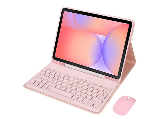 Detachable Rechargeable Bluetooth Keyboard Case with Trackpad & S Pen Slot for Samsung Galaxy Tab S10 Lite 10.9' 2025 (SM-X400/X406B) (Pink)