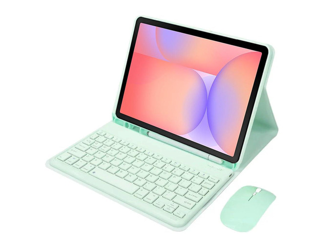 Detachable Rechargeable Bluetooth Keyboard Case with Trackpad & S Pen Slot for Samsung Galaxy Tab S10 Lite 10.9' 2025 (SM-X400/X406B) (Mint)