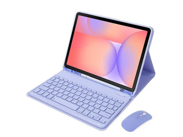 Detachable Rechargeable Bluetooth Keyboard Case with Trackpad & S Pen Slot for Samsung Galaxy Tab S10 Lite 10.9' 2025 (SM-X400/X406B)(Purple)