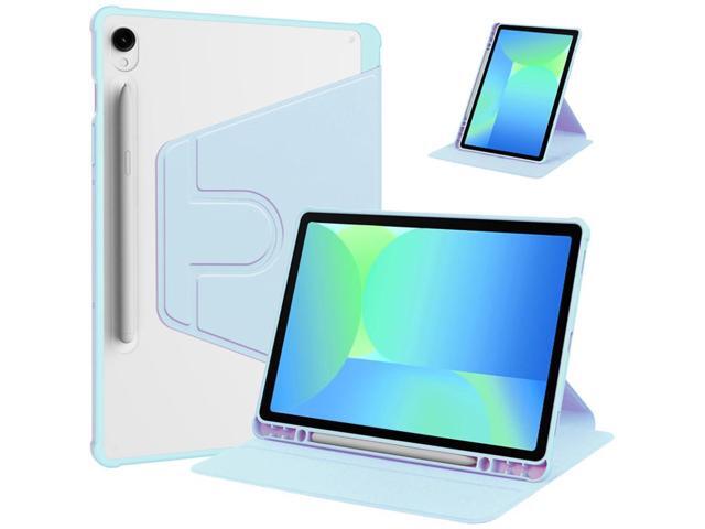 360° Rotating Clear Acrylic Case for Samsung Galaxy Tab S10 FE 10.9' 2025 SM-X520/X526B, Hard Shell Cover with Pencil Holder, Horizontal & Vertical...