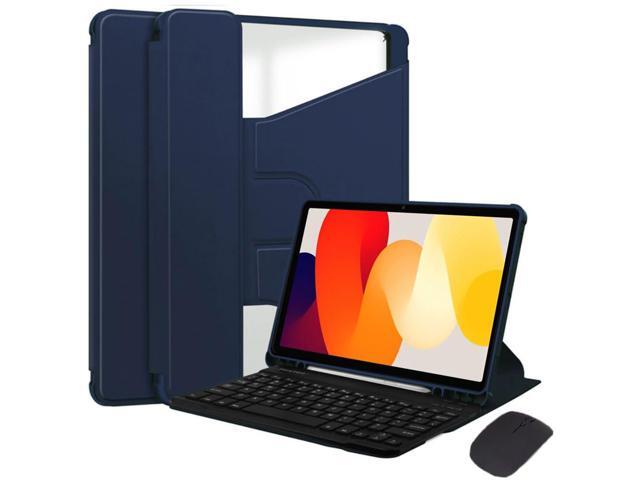 360° Rotatable Clear Acrylic Detachable Keyboard Case for Samsung Galaxy Tab A9+ 11' SM-X210/X216/X218, Horizontal & Vertical Stand with Pencil...