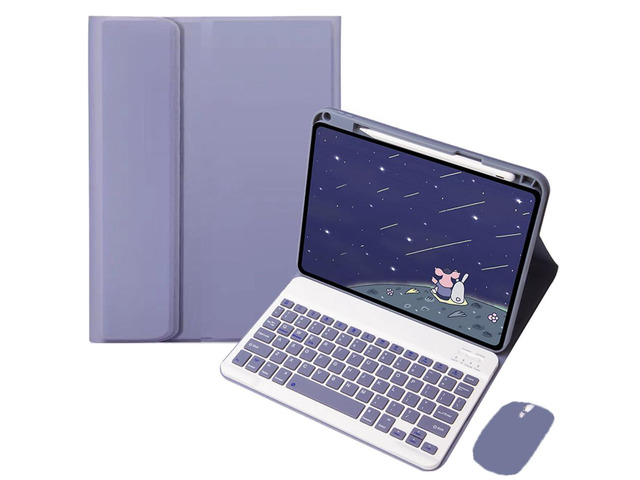 Keyboard Case for Xiaomi Pad 7 / Xiaomi Pad 7 Pro 11.2', Sky Blue PU Leather Folio Cover, Detachable Rechargeable English Keyboard, Pencil Slot &...