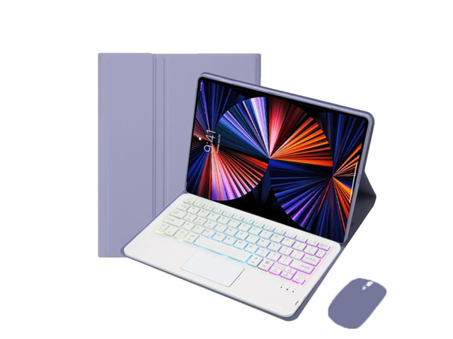 Xiaomi Pad 7 / 7 Pro 11.2' Keyboard Case, PU Leather Folio Cover with Detachable Rechargeable Bluetooth Backlit Keyboard and Precision Trackpad,...