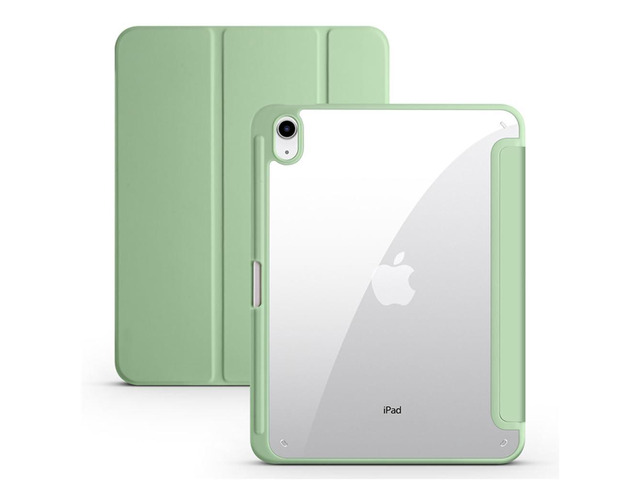 Clear Acrylic Case for iPad 11th Gen A16 2025 11', Hard Back Cover with Pencil Holder, Magnetic Stand, Auto Sleep Wake,Mint