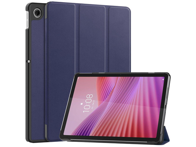 PU Leather Tablet Case for Lenovo Tab 10.1 2025 (TB311FU/TB311XU), Magnetic Closure, Magnetic Stand, Auto Sleep/Wake, Hard Protective Cover(Blue)