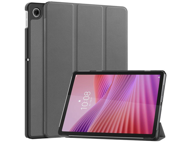 PU Leather Tablet Case for Lenovo Tab 10.1 2025 (TB311FU/TB311XU), Magnetic Closure, Magnetic Stand, Auto Sleep/Wake, Hard Protective Cover(Gray)