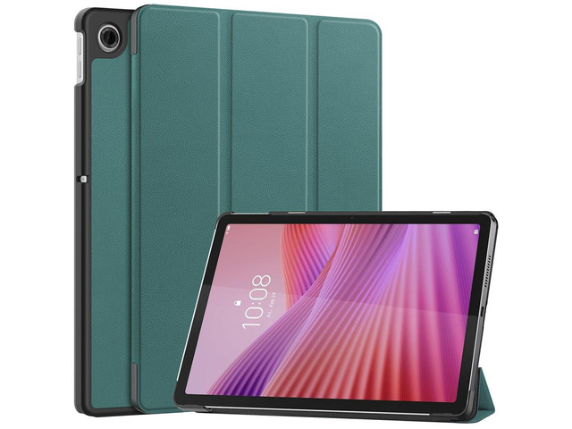 PU Leather Tablet Case for Lenovo Tab 10.1 2025 (TB311FU/TB311XU), Magnetic Closure, Magnetic Stand, Auto Sleep/Wake, Hard Protective Cover(Green)