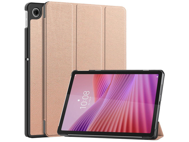 PU Leather Tablet Case for Lenovo Tab 10.1 2025 (TB311FU/TB311XU), Magnetic Closure, Magnetic Stand, Auto Sleep/Wake, Hard Protective Cover (Rose...