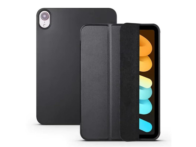 TPU Soft Case for iPad mini A17 Pro / iPad mini 6 8.3 Inch, Trifold Magnetic Stand Tablet Cover, PU Leather Silicone Slim Lightweight Protective...