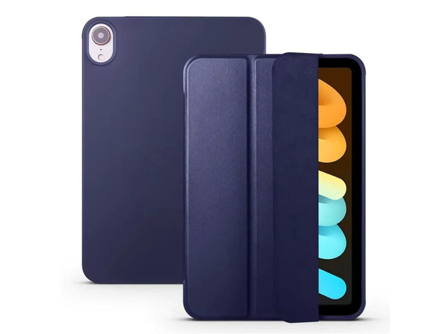 TPU Soft Case for iPad mini A17 Pro / iPad mini 6 8.3 Inch, Trifold Magnetic Stand Tablet Cover, PU Leather Silicone Slim Lightweight Protective...