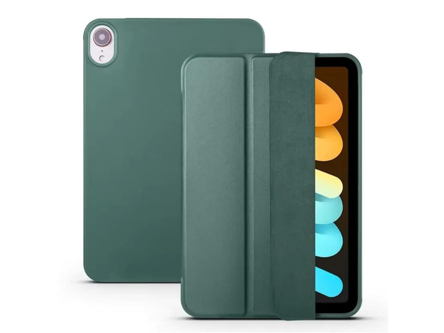 TPU Soft Case for iPad mini A17 Pro / iPad mini 6 8.3 Inch, Trifold Magnetic Stand Tablet Cover, PU Leather Silicone Slim Lightweight Protective...