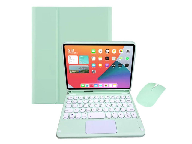 Detachable Wireless Keyboard Case with Trackpad for iPad Mini 7 (A17 Pro) 8.3 Inch, Rechargeable EnglishLayout Keyboard Folio Cover, Horizontal...