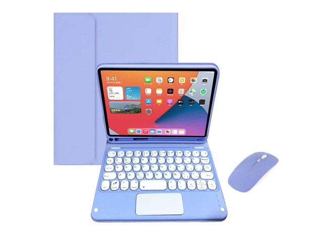 Detachable Wireless Keyboard Case with Trackpad for iPad Mini 7 (A17 Pro) 8.3 Inch, Rechargeable EnglishLayout Keyboard Folio Cover, Horizontal...
