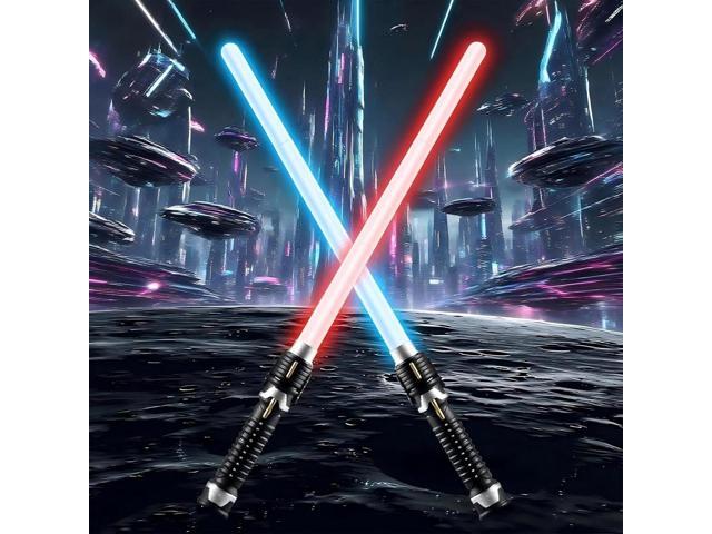 Red Blue Light Sabers for Kids-2pack Cosplay Retractable Detachable LED Light SaberToy Set with Girls Boys and Adults-Gift for Halloween Christmas...