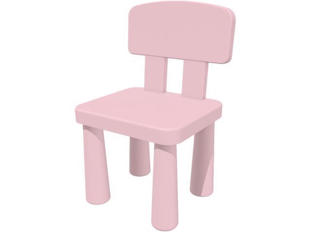 Pink Kids Chair for Table - PP Plastic Backrest Toddler Chair for Ages 1 2 3 4 5 6, Promoting Focus and Security