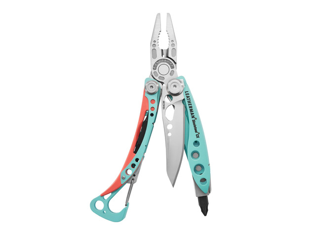 Skeletool CX 7-in-1 Multi-Tool, Lightweight EDC, Paradise Blue Open-Frame Carbon Fiber Handles, Carabiner Clip, Needlenose Pliers & Combo Knife for...