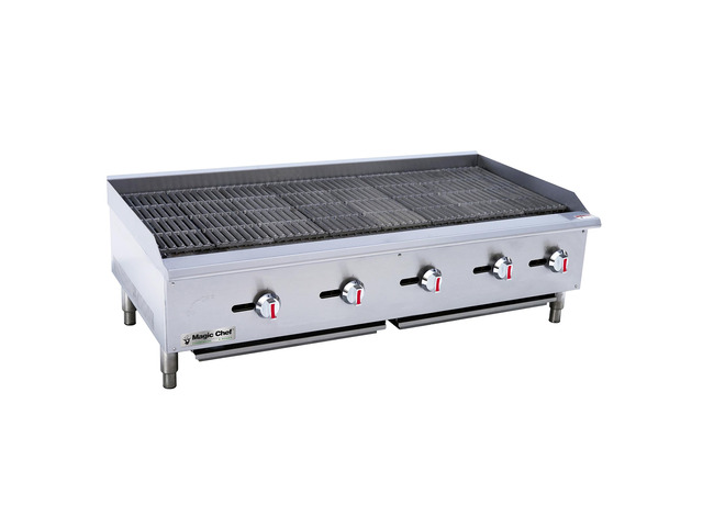 60 in. Commercial Countertop Radiant Charbroiler in Stainless Steel