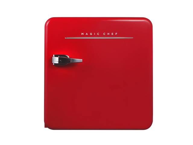 17.5 in. 1.6 cu. ft. Retro Mini Refrigerator in Red, Without Freezer