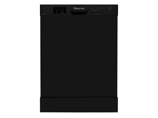 24 in. Front Control Built-in Tall Stainless Steel Tub Dishwasher in Black