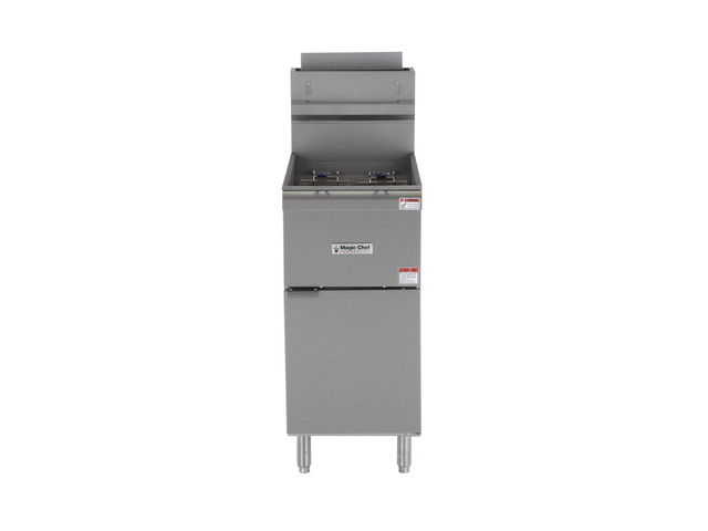 35 Qt. 50lb. Stainless Steel Commercial Gas Fryer - 120, 000 BTU