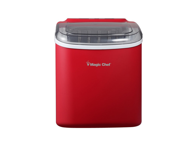 27 lb. Portable Countertop Ice Maker in Red